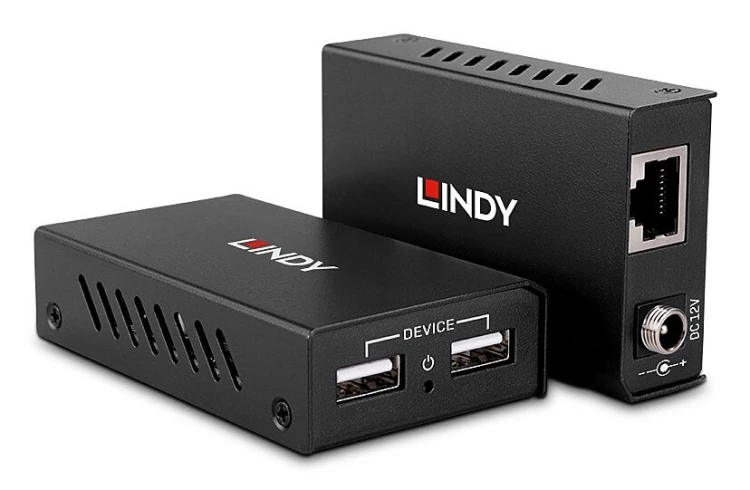 Lindy 43408 przedłużacz AV Nadajnik i odbiornik AV Czarny