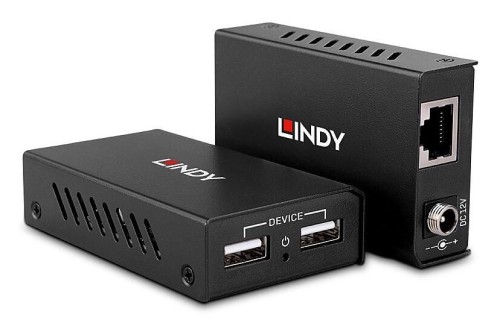 Lindy 43408 przedłużacz AV Nadajnik i odbiornik AV Czarny
