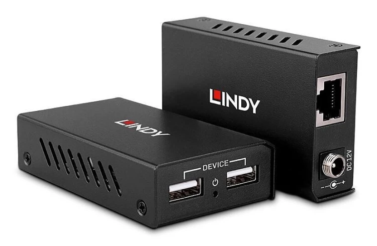 Lindy 43408 przedłużacz AV Nadajnik i odbiornik AV Czarny