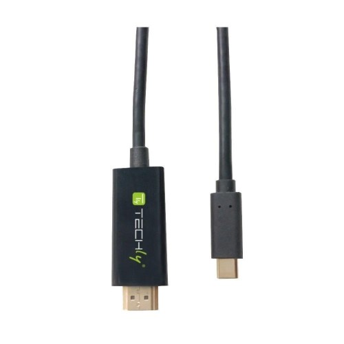 Techly IADAP USBC-HDMI2TY zewnętrzna karta graficzna usb 3840 x 2160 px Czarny