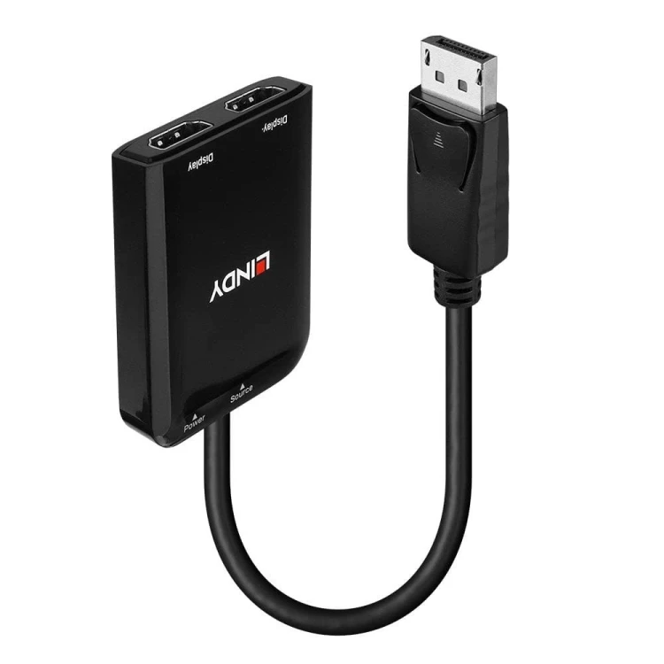 Lindy 38433 adapter kablowy DisplayPort 2 x HDMI
