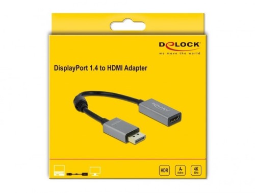 DeLOCK Aktywny DisplayPort 1.4 do HDMI Adapter 4K 60 Hz (HDR)