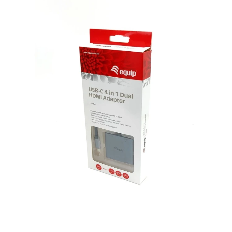 Equip 133484 stacja dokująca USB 3.2 Gen 1 (3.1 Gen 1) Type-C Srebrny