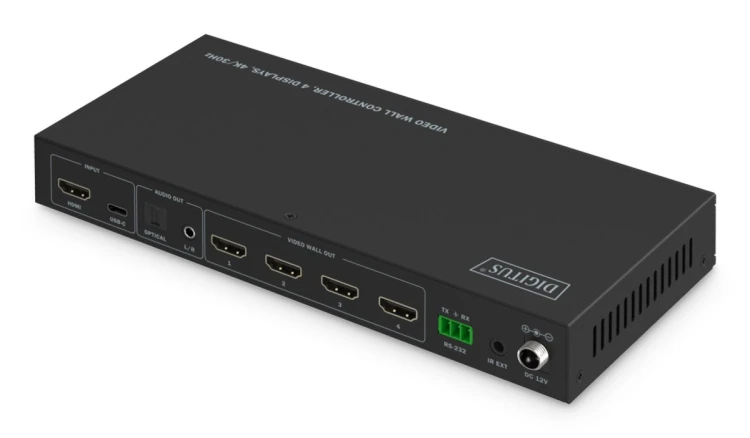 Digitus Kontroler ściany wideo, 4 wyświetlacze, 4K/30Hz