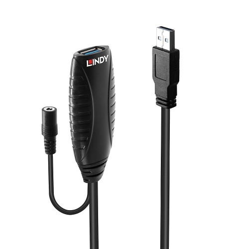 Lindy 43156 kabel USB USB 3.2 Gen 1 (3.1 Gen 1) 10 m USB A Czarny