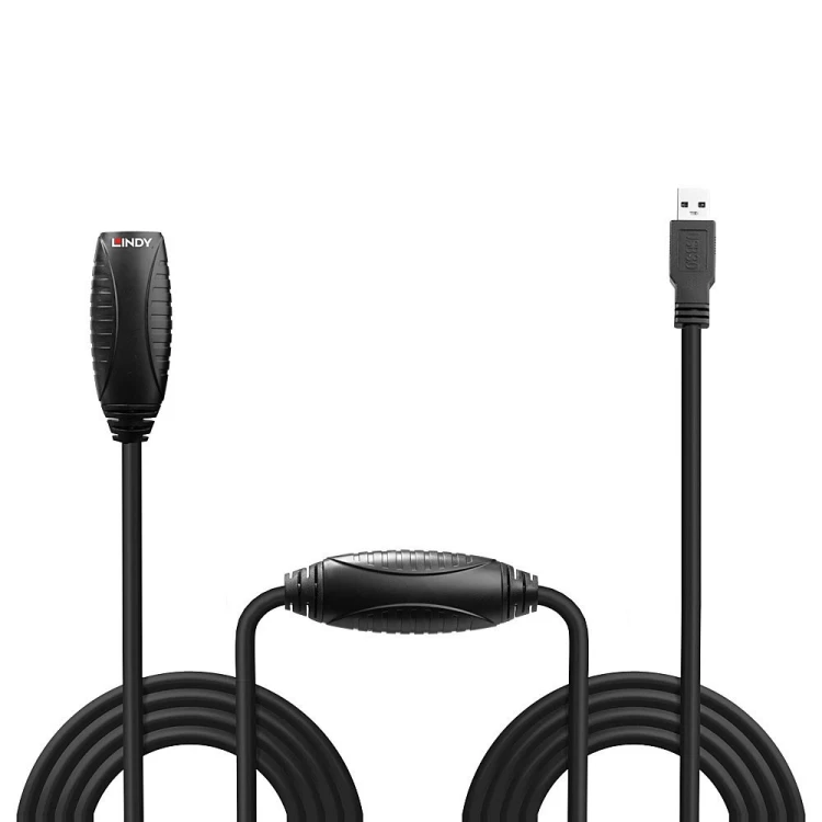 Lindy 43156 kabel USB USB 3.2 Gen 1 (3.1 Gen 1) 10 m USB A Czarny