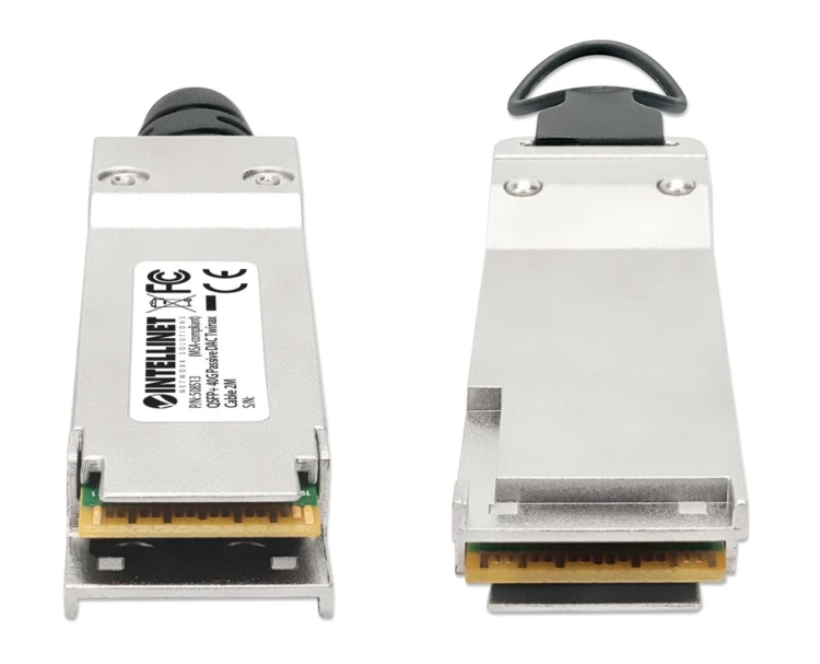 Intellinet 508513 kabel InfiniBand / światłowodowy 2 m QSFP+ Czarny, Srebrny