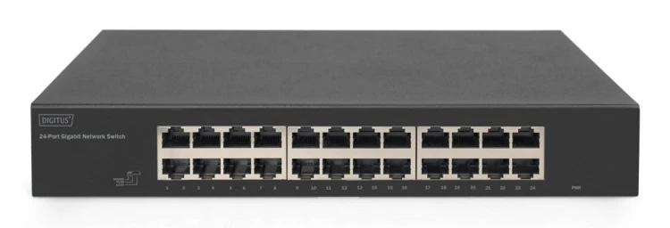 Digitus 24-portowy przełącznik gigabitowy, 19-calowy, niezarządzalny