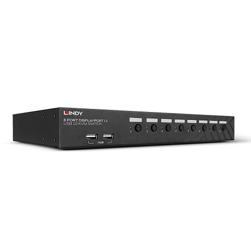 Lindy 39540 przełącznik KVM Możliwości montowania w stelażu Czarny