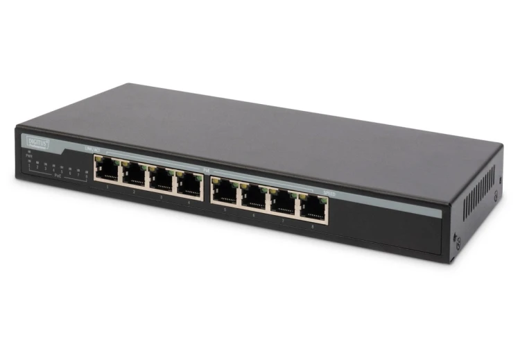 Digitus Przełącznik 8-portowy Gigabit Desktop PoE 10/100/1000 Mbps