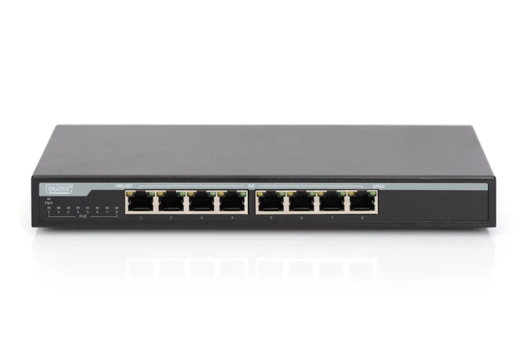 Digitus Przełącznik 8-portowy Gigabit Desktop PoE 10/100/1000 Mbps