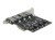 DeLOCK Karta PCI Express x1 do 4 x zewnętrzne USB Typ-A żeński SuperSpeed USB (USB 3.2 Gen 1)