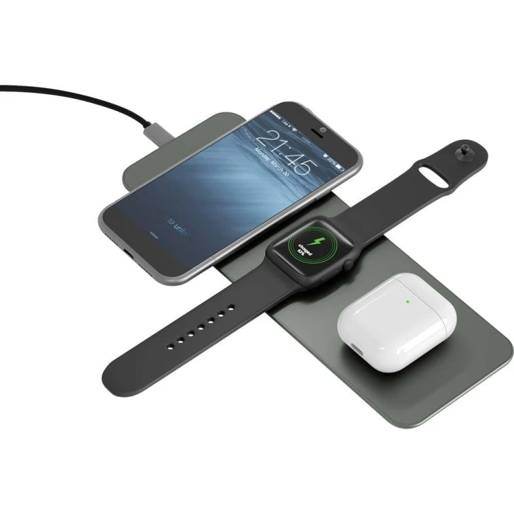 Terratec ChargeAIR All Słuchawki, Zestaw słuchawkowy, Smartfon, Smartwatch Zielony Bezprzewodowe ładowanie Szybkie ładowanie Wewnętrzna
