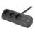 Digitus 3-drożna biurowa listwa zasilająca z 2 złączami USB-A i 1 złączem USB-C, czarna