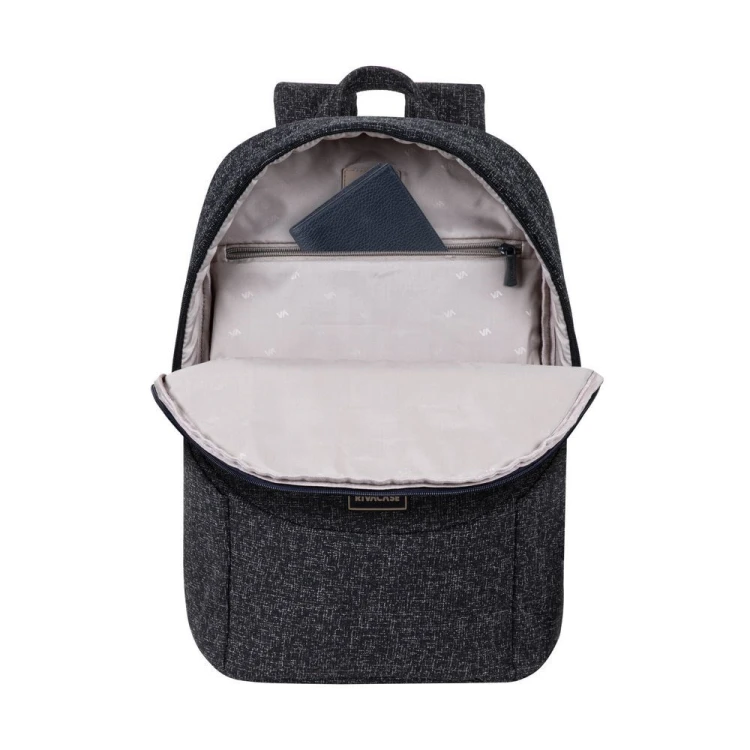 Plecak na laptop 15,6", RIVACASE Anvik, 15L, czarny, z materiału wodoodpornego, kieszenie na tablet 10,5", smartfon, dokumenty, akcesoria, butelkę