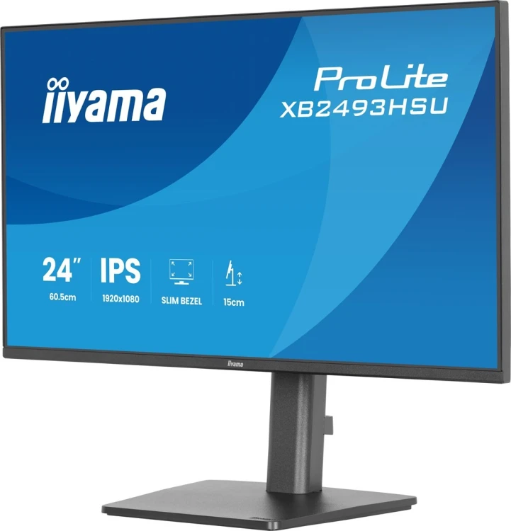 iiyama ProLite XB2493HSU-B1 monitor komputerowy 60,5 cm (23.8") 1920 x 1080 px Full HD LED Czarny