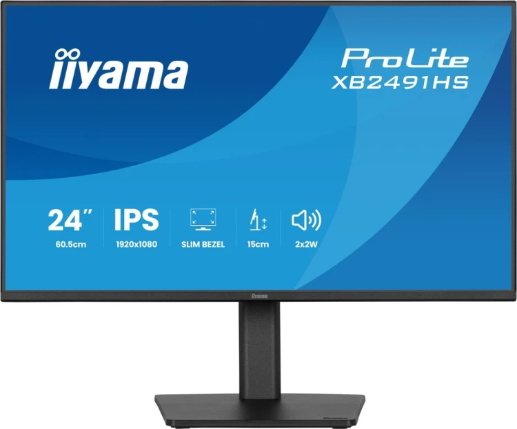 iiyama ProLite XB2491HS-B1 monitor komputerowy 60,5 cm (23.8") 1920 x 1080 px Full HD LCD Czarny