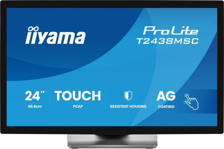 iiyama ProLite T2438MSC-B2 monitor komputerowy 60,5 cm (23.8") 1920 x 1080 px Full HD LED Ekran dotykowy Czarny