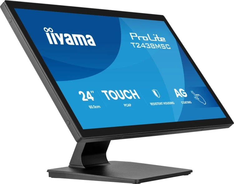 iiyama ProLite T2438MSC-B2 monitor komputerowy 60,5 cm (23.8") 1920 x 1080 px Full HD LED Ekran dotykowy Czarny