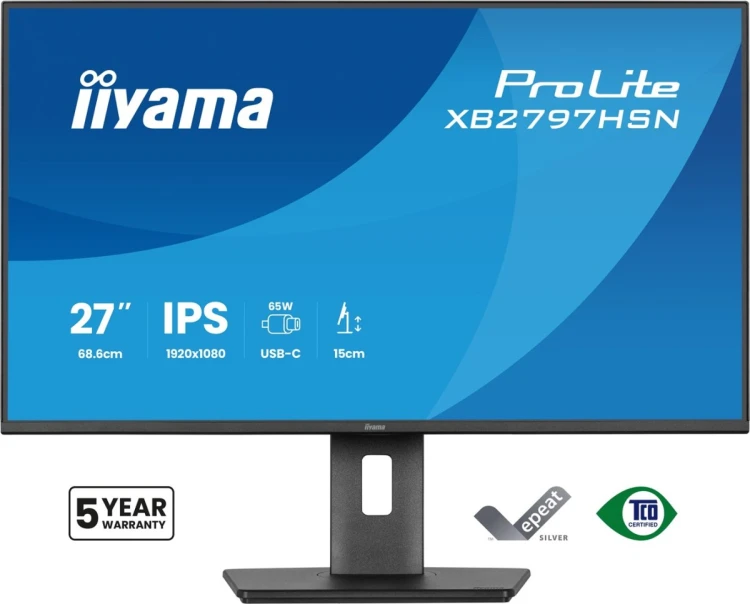 iiyama ProLite XB2797HSN-B1 monitor komputerowy 68,6 cm (27") 1920 x 1080 px Full HD LCD Czarny