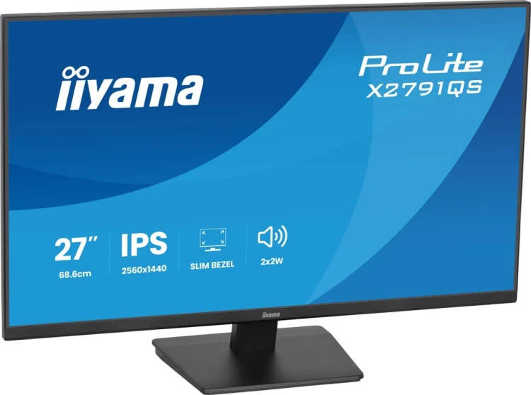 iiyama ProLite X2791QS-B1 monitor komputerowy 68,6 cm (27") 2560 x 1440 px Quad HD LED Czarny
