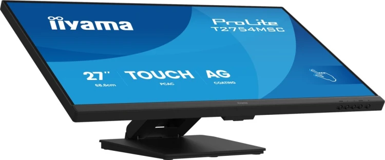 iiyama ProLite T2754MSC-B2AG monitor komputerowy 68,6 cm (27") 1920 x 1080 px Full HD LED Ekran dotykowy Przeznaczony dla wielu użytkowników Czarny
