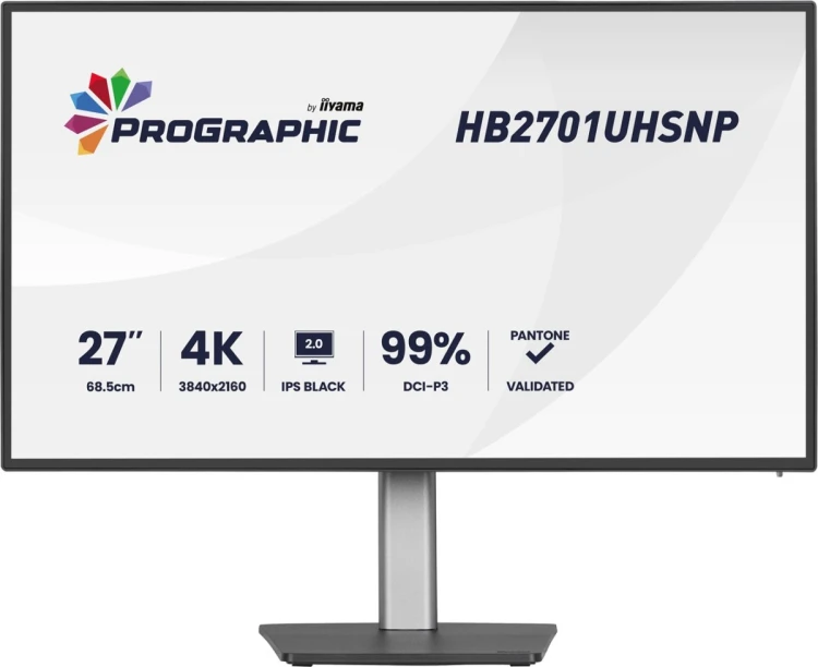 iiyama PROGRAPHIC HB2701UHSNP-B1 monitor komputerowy 68,6 cm (27") 3840 x 2160 px 4K Ultra HD LCD Czarny