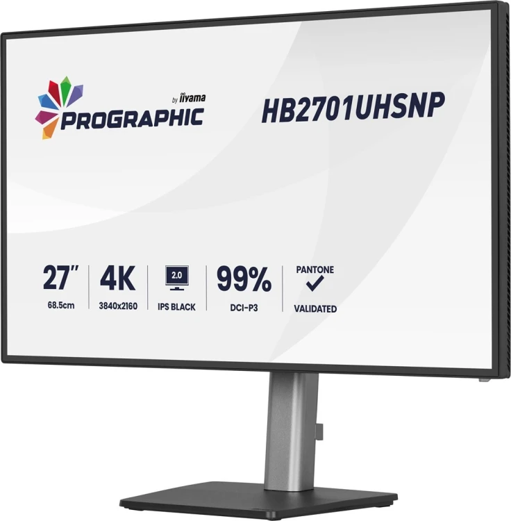 iiyama PROGRAPHIC HB2701UHSNP-B1 monitor komputerowy 68,6 cm (27") 3840 x 2160 px 4K Ultra HD LCD Czarny