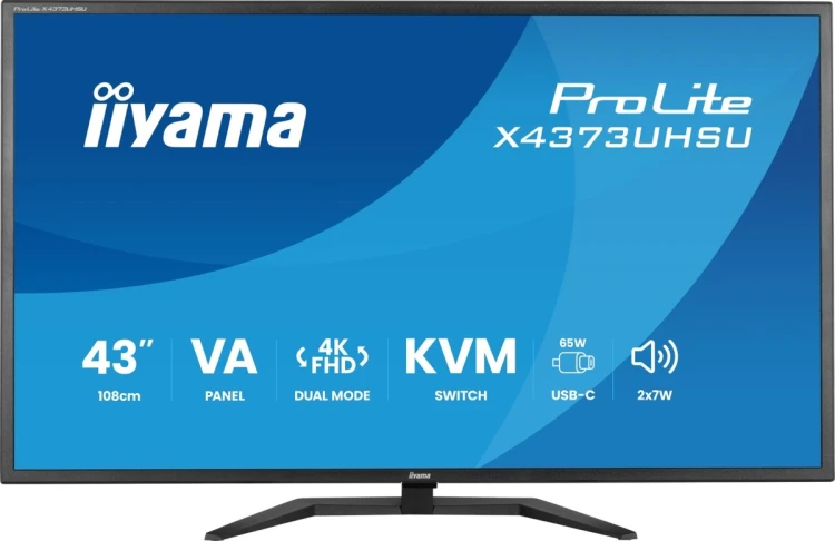 iiyama ProLite X4373UHSU-B2 monitor komputerowy 108 cm (42.5") 3840 x 2160 px 4K Ultra HD LED Czarny