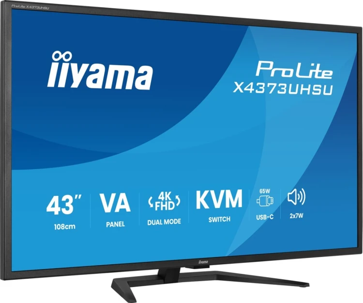 iiyama ProLite X4373UHSU-B2 monitor komputerowy 108 cm (42.5") 3840 x 2160 px 4K Ultra HD LED Czarny