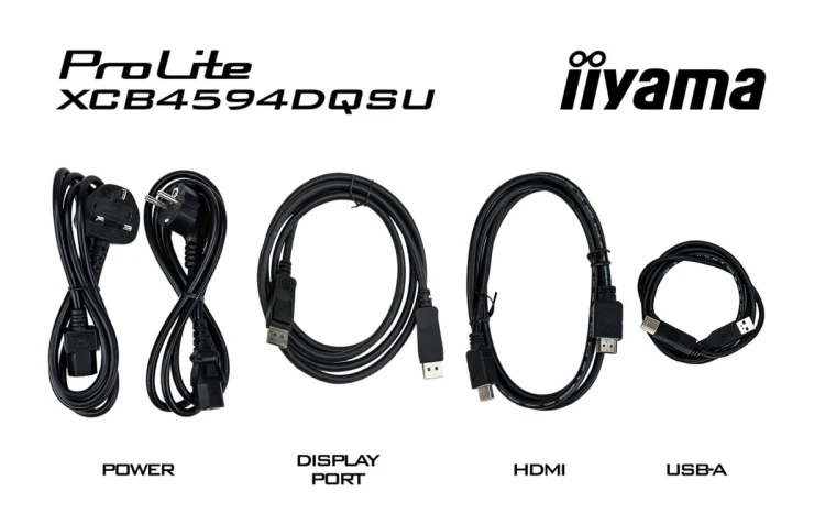 iiyama ProLite XCB4594DQSU-B1 monitor komputerowy 113 cm (44.5") 5120 x 1440 px Dual QHD LED Czarny