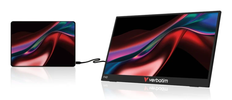 Verbatim Portable 14" FHD Touch Monitor LIGHT Przenośny monitor Czarny 35,6 cm (14") LCD 1920 x 1080 px