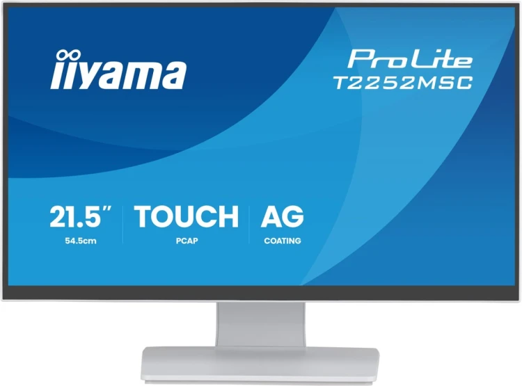 iiyama ProLite T2252MSC-W2AG monitor komputerowy 54,5 cm (21.4") 1920 x 1080 px Full HD LCD Ekran dotykowy Biały