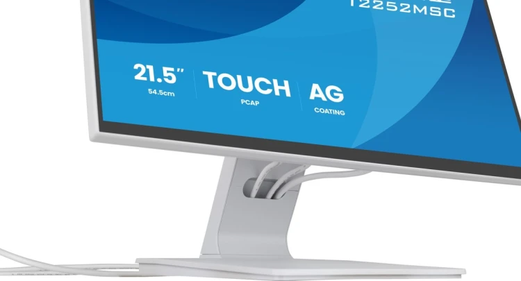 iiyama ProLite T2252MSC-W2AG monitor komputerowy 54,5 cm (21.4") 1920 x 1080 px Full HD LCD Ekran dotykowy Biały