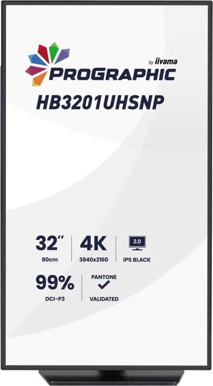 iiyama ProGraphic HB3201UHSNP-B1 monitor komputerowy 80 cm (31.5") 3840 x 2160 px Czarny