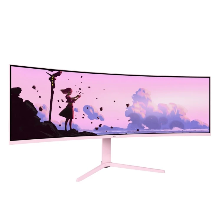 Arozzi Nova 49” Curved monitor komputerowy 124,5 cm (49") 5120 x 1440 px Dual QHD LED Różowy
