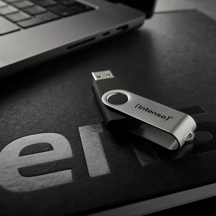 Intenso USB 256GB OFFICE LINE 3.2 Gen1 Silver-Black pamięć USB USB Typu-A 3.2 Gen 1 (3.1 Gen 1) Czarny, Srebrny