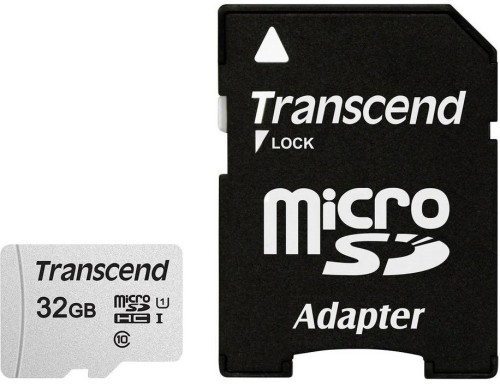 SD microSD Card  32GB Transcend SDHC USD300S-A w/Adapter