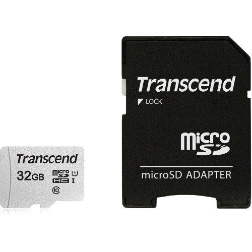 SD microSD Card  32GB Transcend SDHC USD300S-A w/Adapter