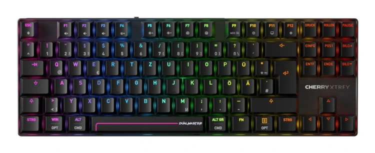 CHERRY MX 8.2 Pro TMR Wireless klawiatura Gaming USB + RF Wireless + Bluetooth QWERTZ Niemiecki Czarny