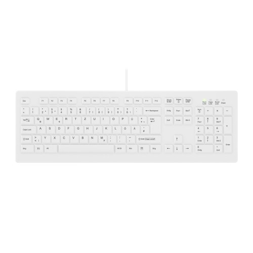 Contour Design Active Key AK-C8100F-UVS-W/GE klawiatura Medyczna USB QWERTZ Niemiecki Biały