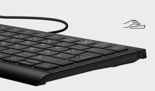 KeySonic KSK-5010ELC (DE) klawiatura Dom USB QWERTZ Niemiecki Czarny