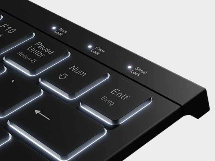 KeySonic KSK-5010ELC (DE) klawiatura Dom USB QWERTZ Niemiecki Czarny