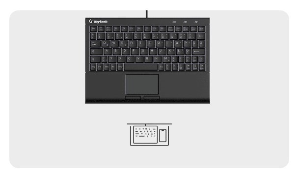 KeySonic KSK-3211ELU (DE) klawiatura Dom USB QWERTZ Niemiecki Czarny