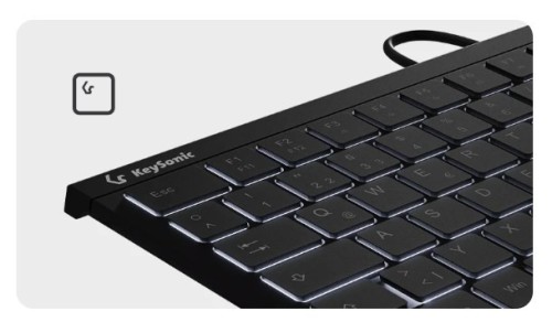KeySonic KSK-5011ELC (DE) klawiatura Dom USB QWERTZ Niemiecki Czarny