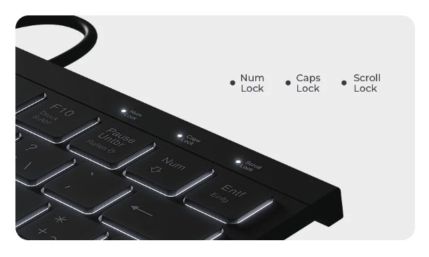 KeySonic KSK-5011ELC (DE) klawiatura Dom USB QWERTZ Niemiecki Czarny