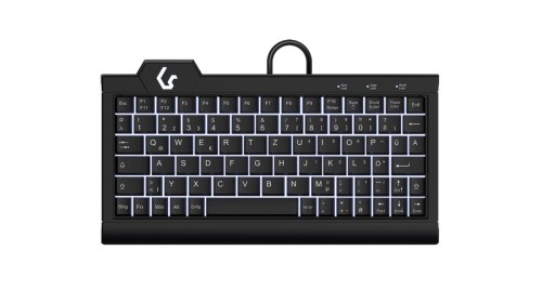 KeySonic KSK-3010ELC (DE) klawiatura Dom USB QWERTZ Niemiecki Czarny
