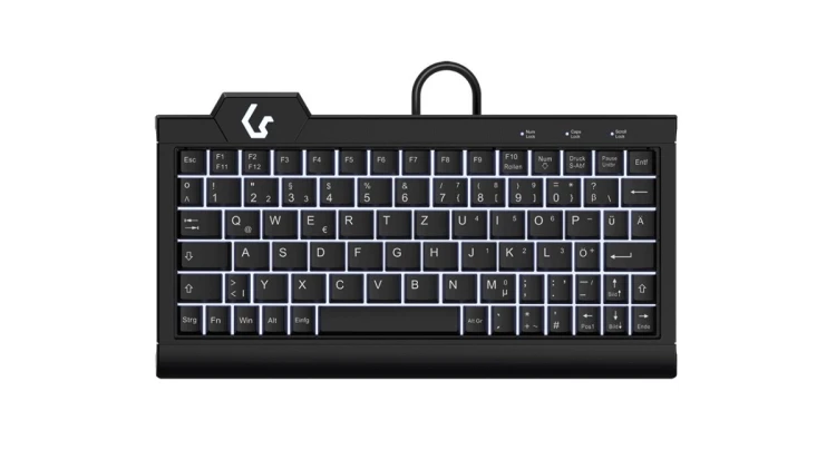 KeySonic KSK-3010ELC (DE) klawiatura Dom USB QWERTZ Niemiecki Czarny