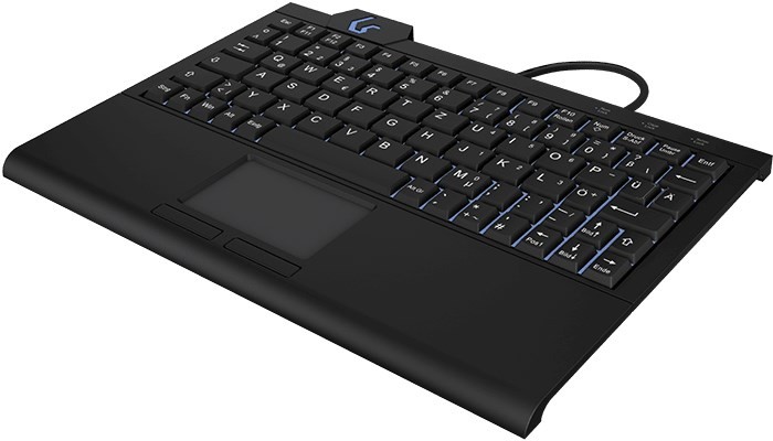 KeySonic KSK-3210ELU (DE) klawiatura Dom USB QWERTZ Niemiecki Czarny