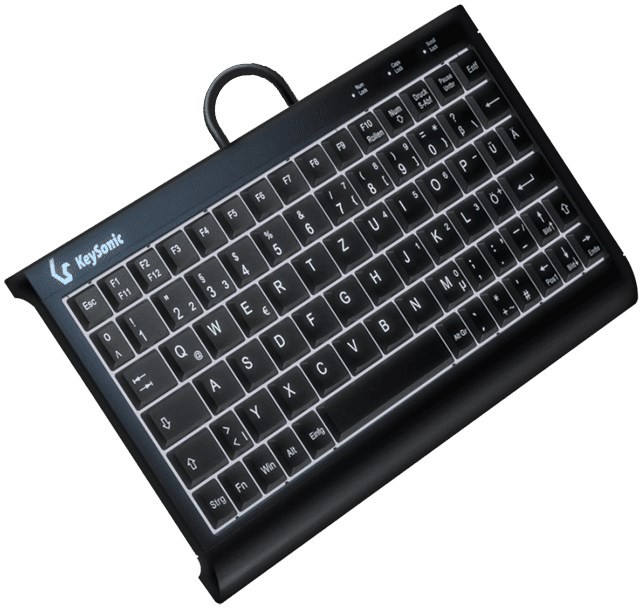 KeySonic KSK-3011ELC (DE) klawiatura Dom USB QWERTZ Niemiecki Czarny